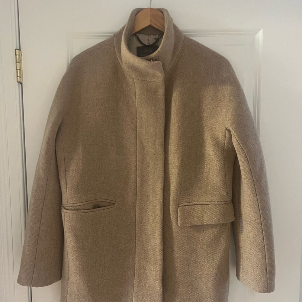 J. Crew Classic Tan Stadium cloth by Nelly Gori Coat